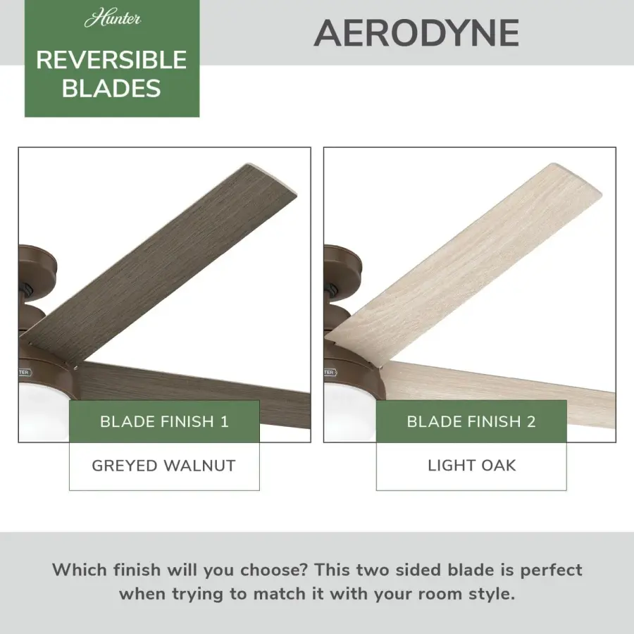 Aerodyne Indoor Smart Fan Energy Star with LED and Reversible Blades and Remote 60 inch - Image 79