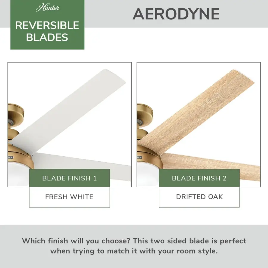 Aerodyne Indoor Smart Fan Energy Star with LED and Reversible Blades and Remote 60 inch - Image 80