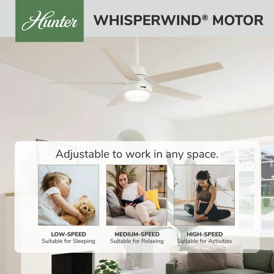 Aerodyne Indoor Smart Fan Energy Star with LED and Reversible Blades and Remote 60 inch - Image 83