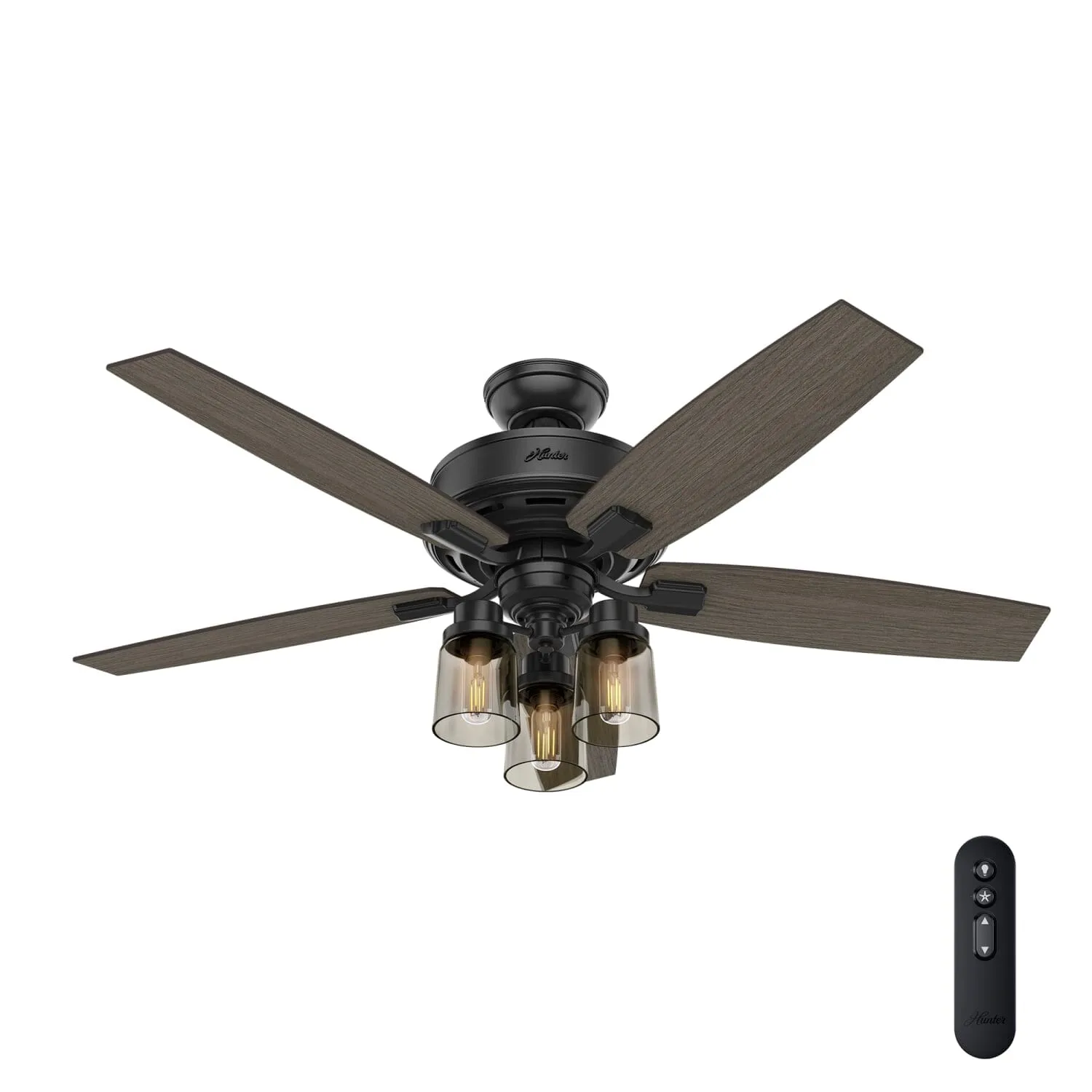 Bennett 52" Ceiling Fan with Light in Matte Black