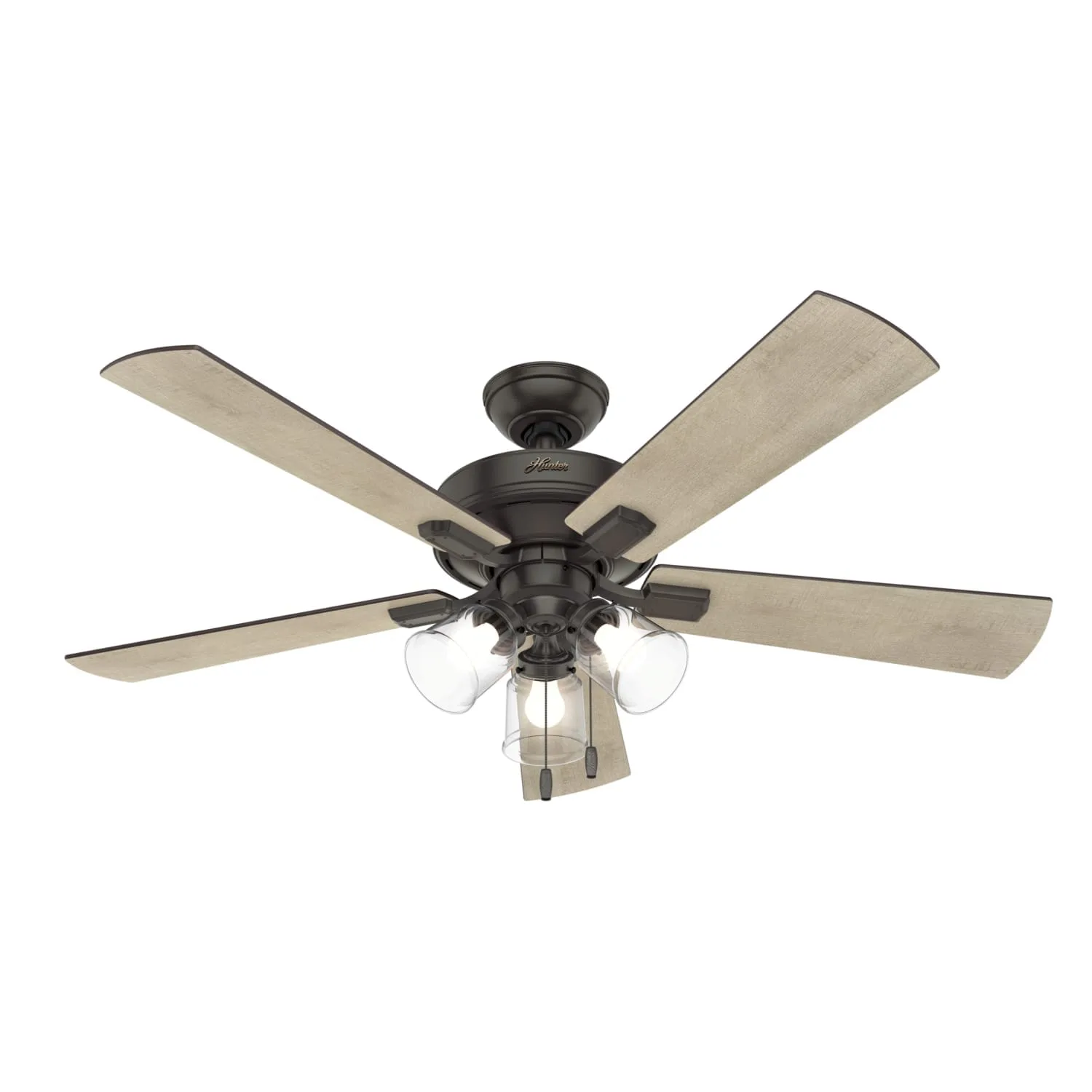Crestfield 52" Ceiling Fan with Light in Fresh White