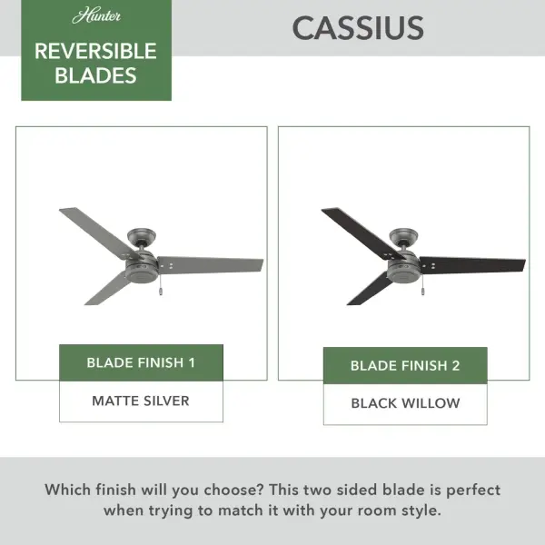 Cassius 52" Ceiling Fan in Matte Silver - Image 94