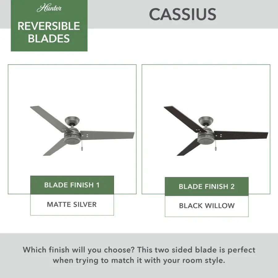 Cassius 52" Ceiling Fan in Matte Silver - Image 94