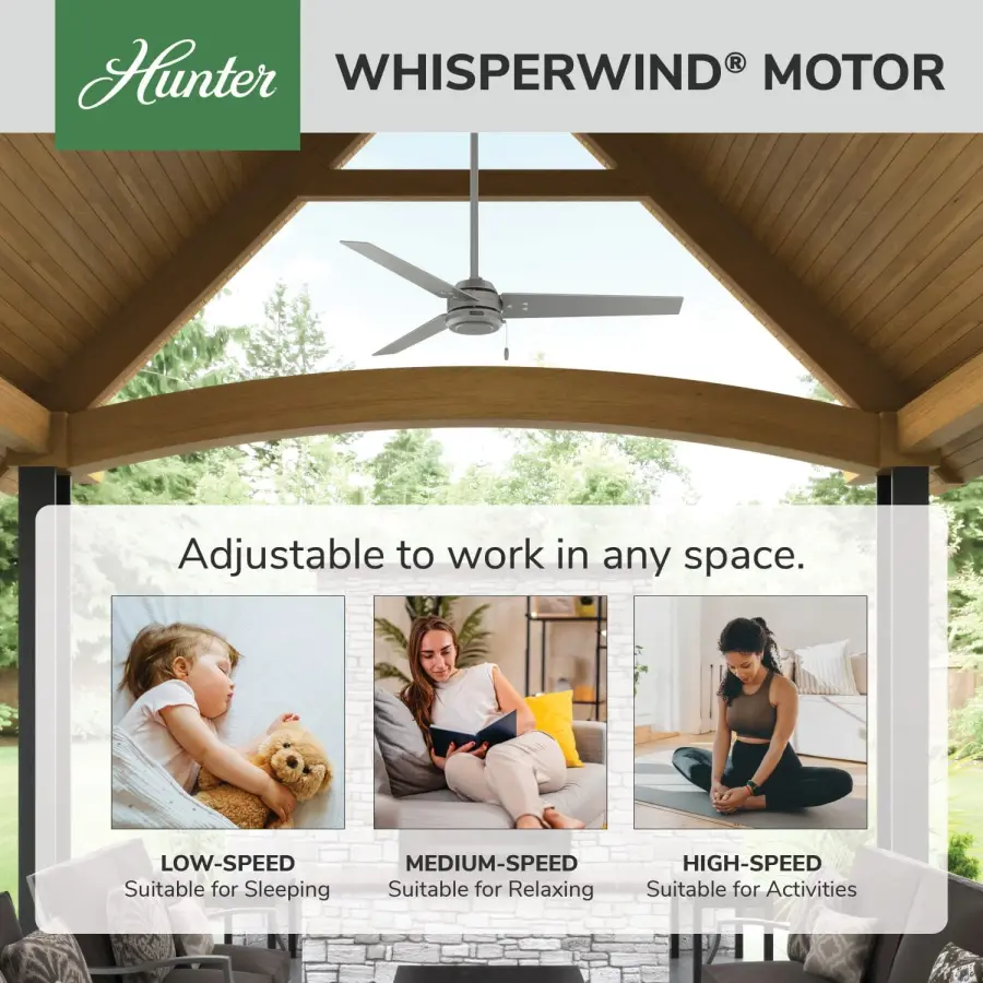 Cassius 52" Ceiling Fan in Matte Silver - Image 100
