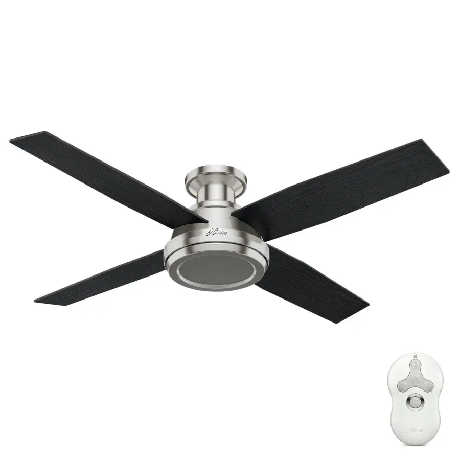 Dempsey 52" Ceiling Fan in Brushed Nickel - Image 1