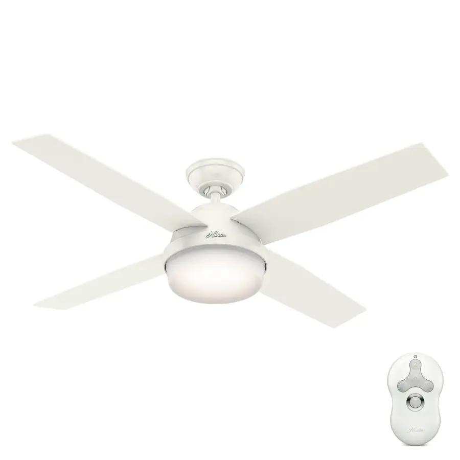 Dempsey 52" Ceiling Fan with Light in Fresh White - Image 1
