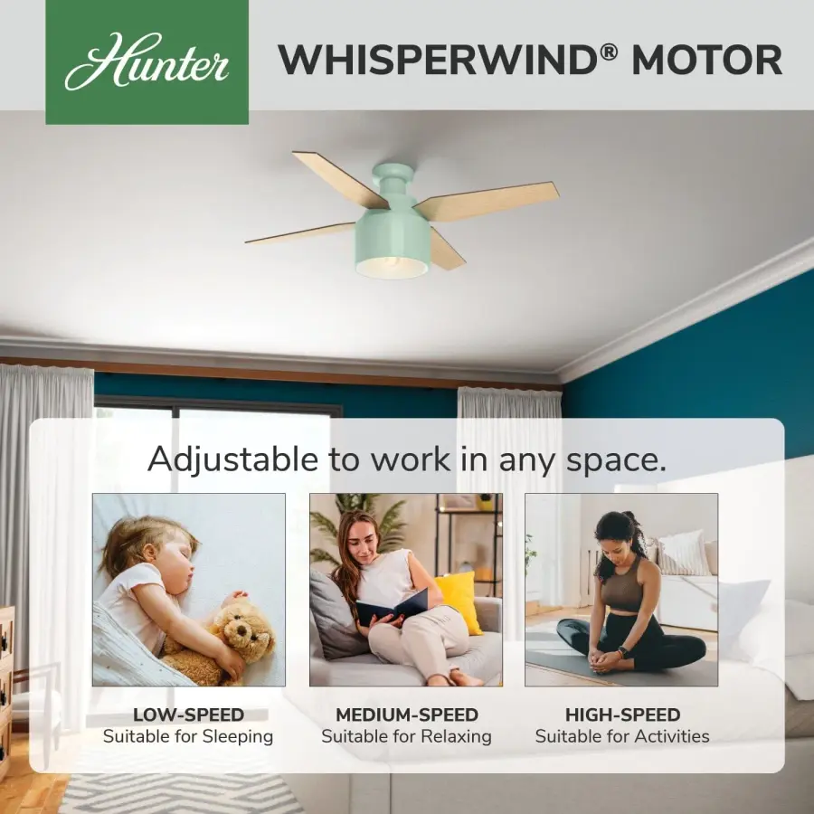 Cranbrook Low Profile with Light 52 inch - Image 35