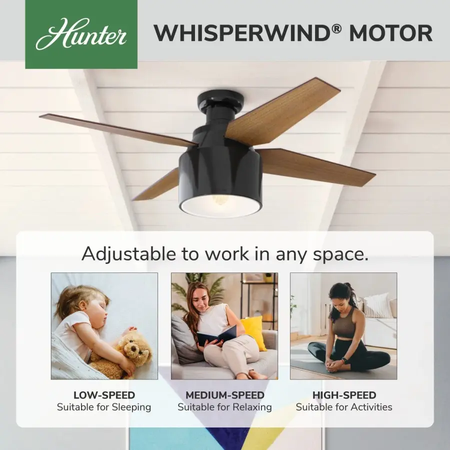 Cranbrook Low Profile with Light 52 inch - Image 36