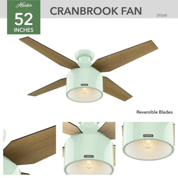 Cranbrook Low Profile with Light 52 inch - Image 5