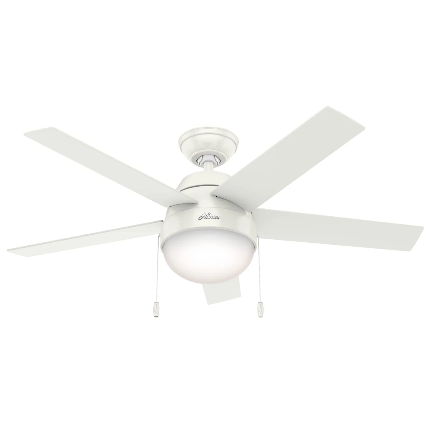 Anslee 46" Ceiling Fan with Light in Matte Silver