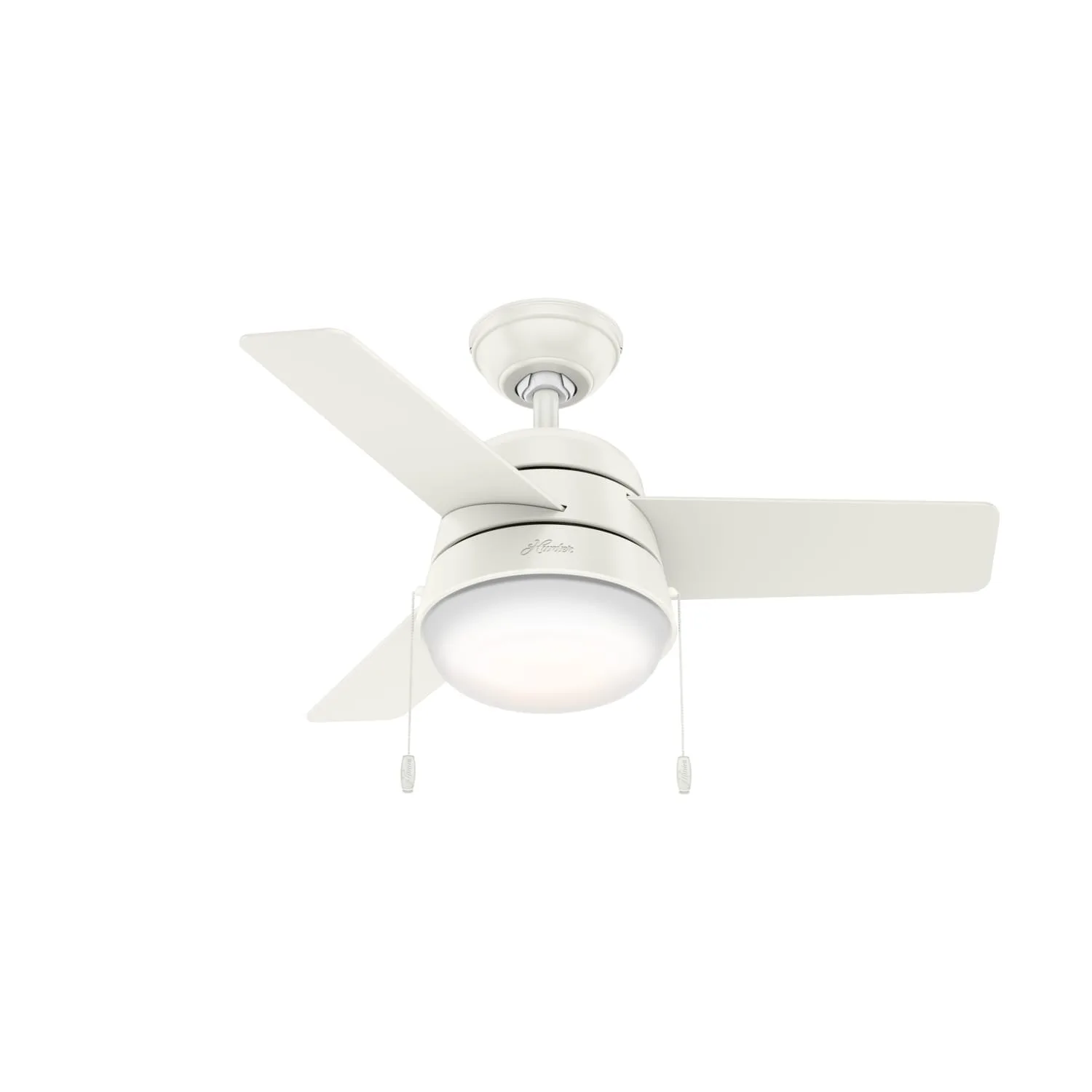 Aker 36" Ceiling Fan with Light in Fresh White