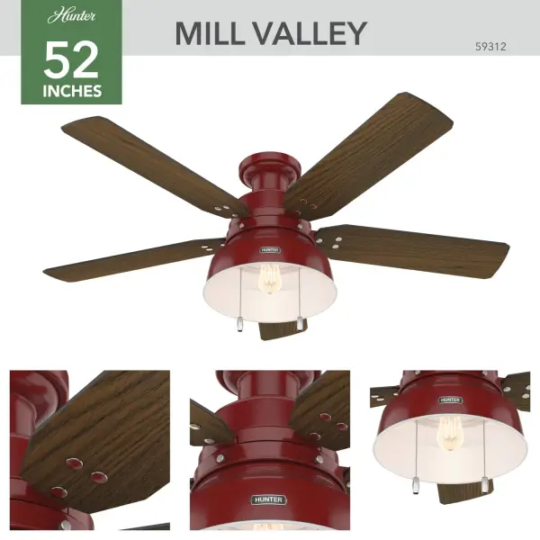 Mill Valley Outdoor Low Profile with Light 52 inch - Image 5