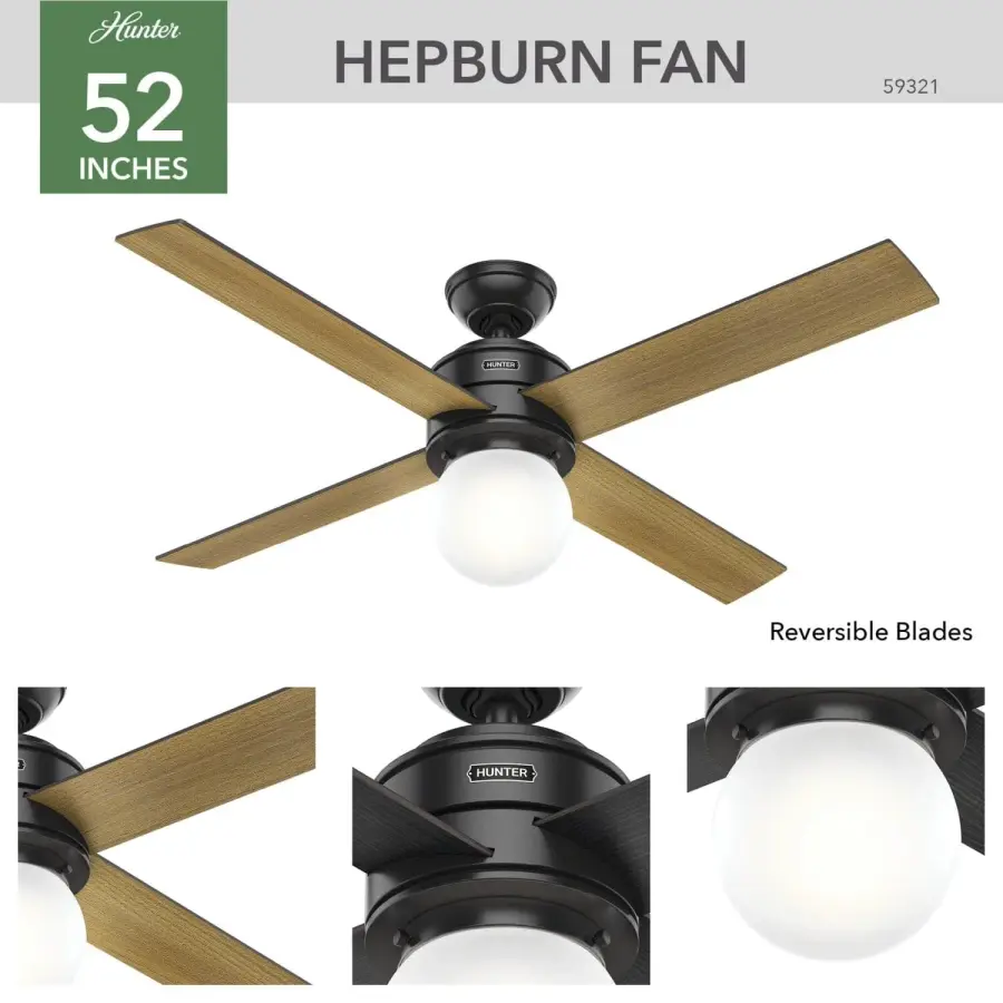 Hepburn with LED Light 52 inch - Image 4