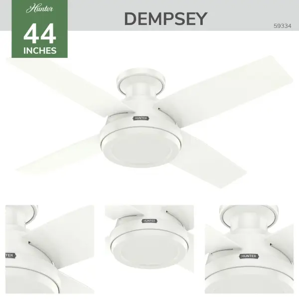 Dempsey 44" Low Profile Ceiling Fan with LED Light - Image 4
