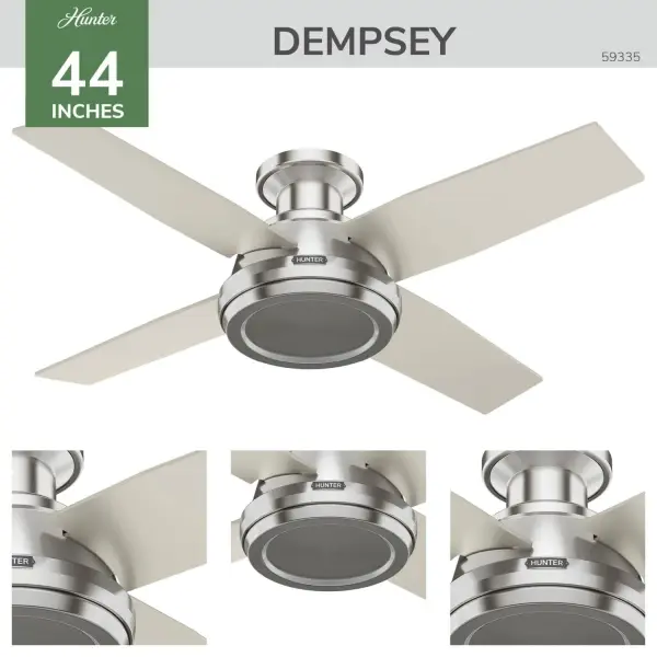 Dempsey 44" Low Profile Ceiling Fan with LED Light - Image 5