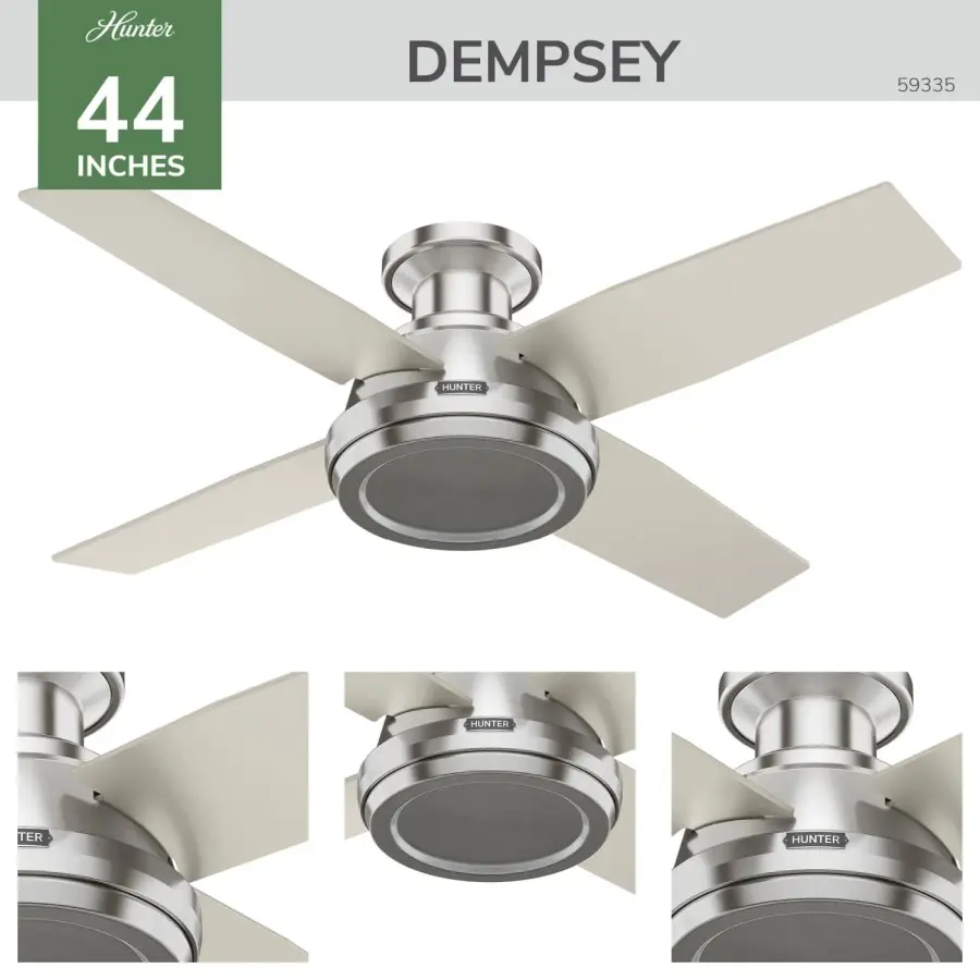 Dempsey 44" Low Profile Ceiling Fan with LED Light - Image 5