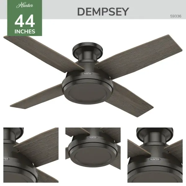 Dempsey 44" Low Profile Ceiling Fan with LED Light - Image 6