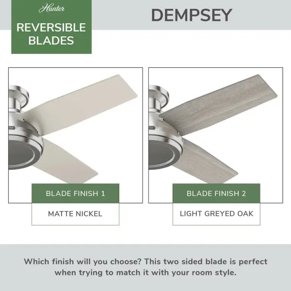 Dempsey 44" Low Profile Ceiling Fan with LED Light - Image 54