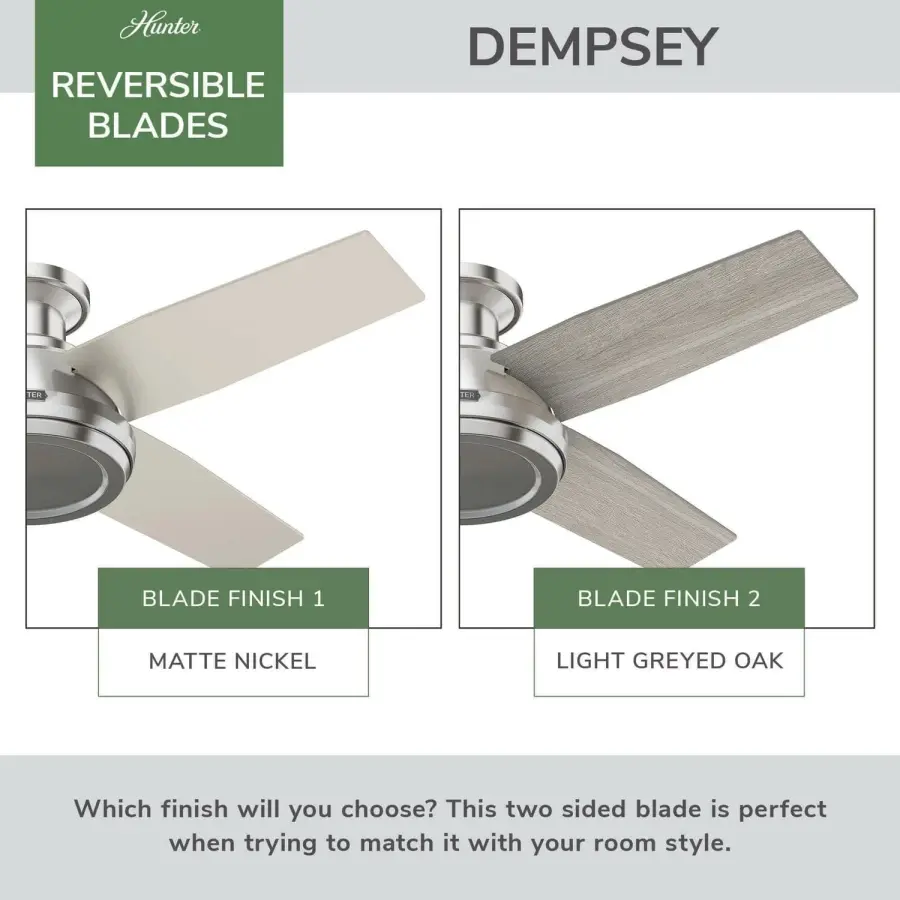 Dempsey 44" Low Profile Ceiling Fan with LED Light - Image 54