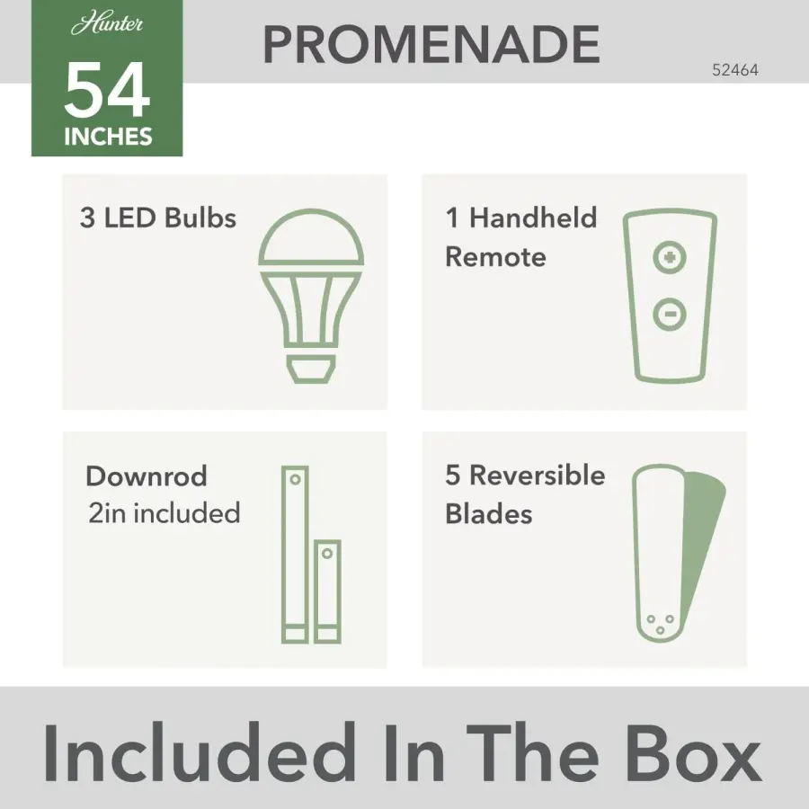 Promenade ENERGY STAR with 3 Lights 54 inch with Remote - Image 20
