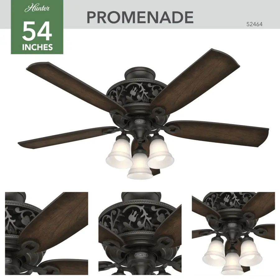 Promenade ENERGY STAR with 3 Lights 54 inch with Remote - Image 5