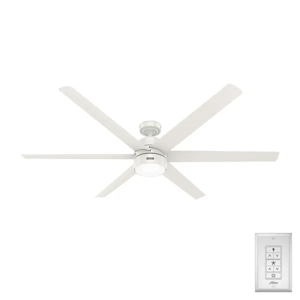 The Solaria delivers commercial-grade cooling with 6,217 CFM airflow and industry-leading 253 CFM/W efficiency. ENERGY STAR certified and damp-rated for covered outdoor spaces, it features integrated LED lighting and simple installation with pre-paired wall control.