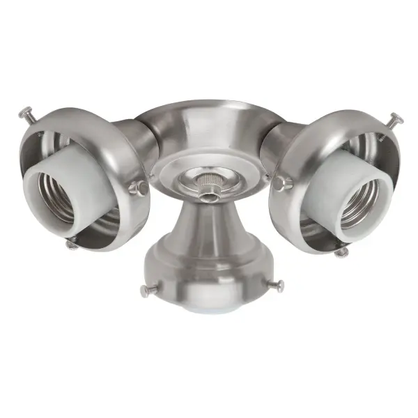 Once you've found the perfect fan, add the right touches with our assortment of fixtures. Each are made with the same quality and innovation that go into every Hunter collection. Glass components are NOT included and must be purchased separately. Brushed Nickel finish