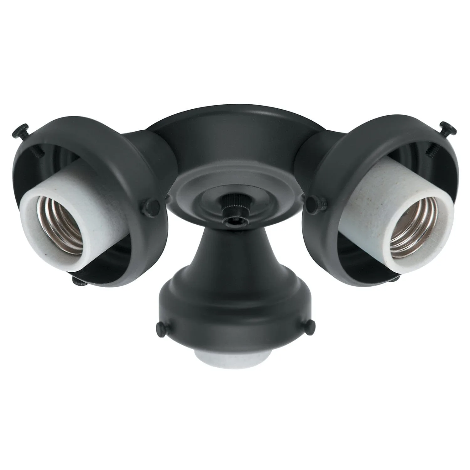Fitter Three Light Ceiling Fan Light Kit in Black
