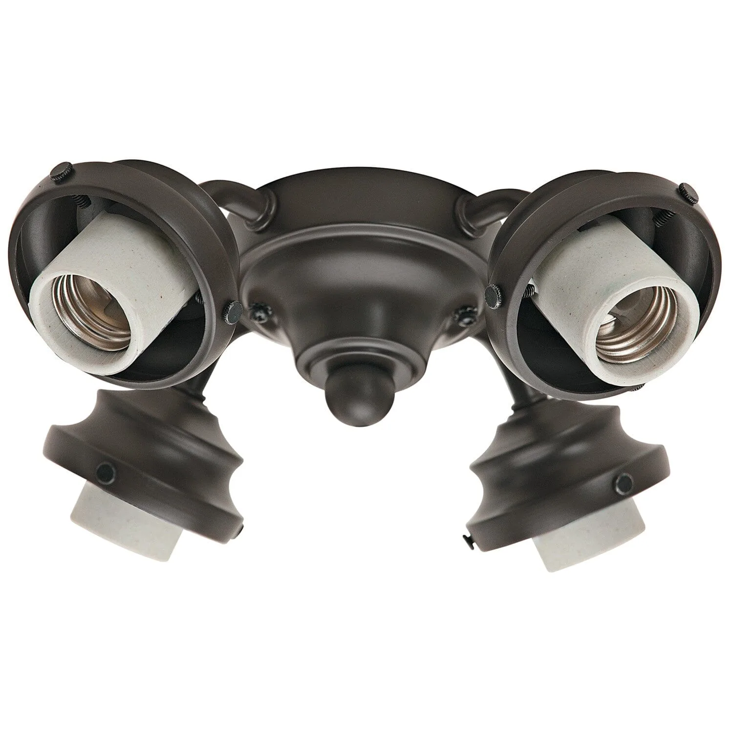 Fitter Four Light Ceiling Fan Light Kit in New Bronze