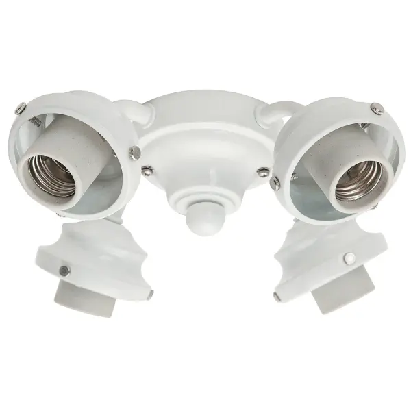 Once you've found the perfect fan, add the right touches with our assortment of fixtures. Each are made with the same quality and innovation that go into every Hunter collection. Glass components are NOT included and must be purchased separately. Snow White finish