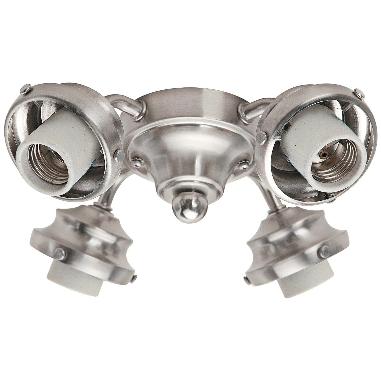 Fitter Four Light Ceiling Fan Light Kit in Brushed Nickel