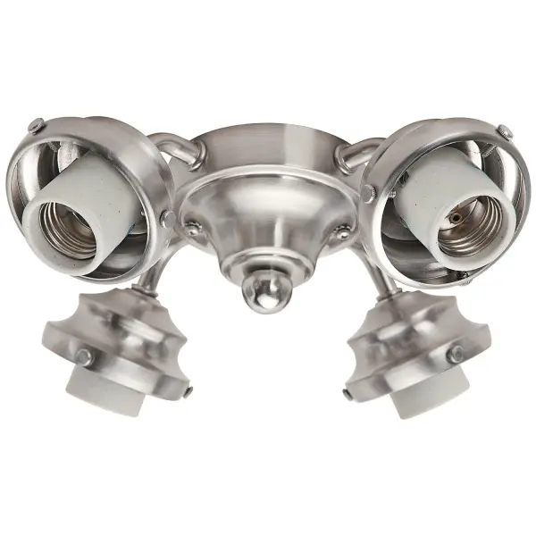 Once you've found the perfect fan, add the right touches with our assortment of fixtures. Each are made with the same quality and innovation that go into every Hunter collection. Glass components are NOT included and must be purchased separately. Brushed Nickel finish