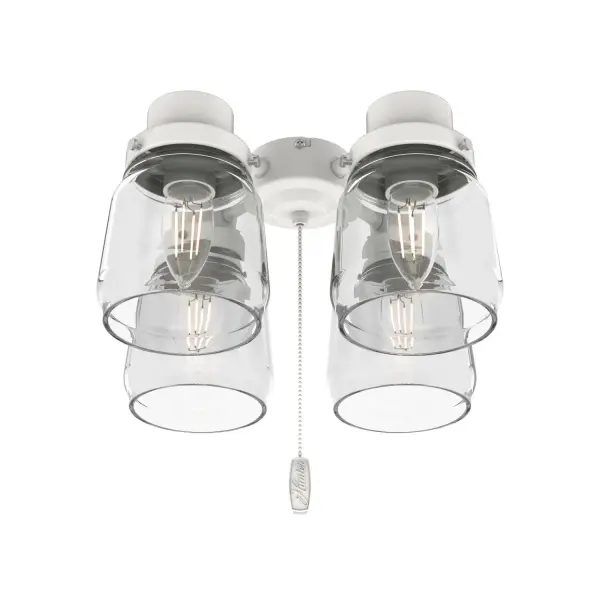 Add light to your evenings on the patio by adding an accessory light kit to your Hunter Original ceiling fan. Designed to complement the style and fit the Original fan, this accessory light fixture completes the look of your fan and outdoor space's needs. This light kit is designed exclusively for Hunter Original® fans and is not compatible with other Hunter ceiling fan models. White finish