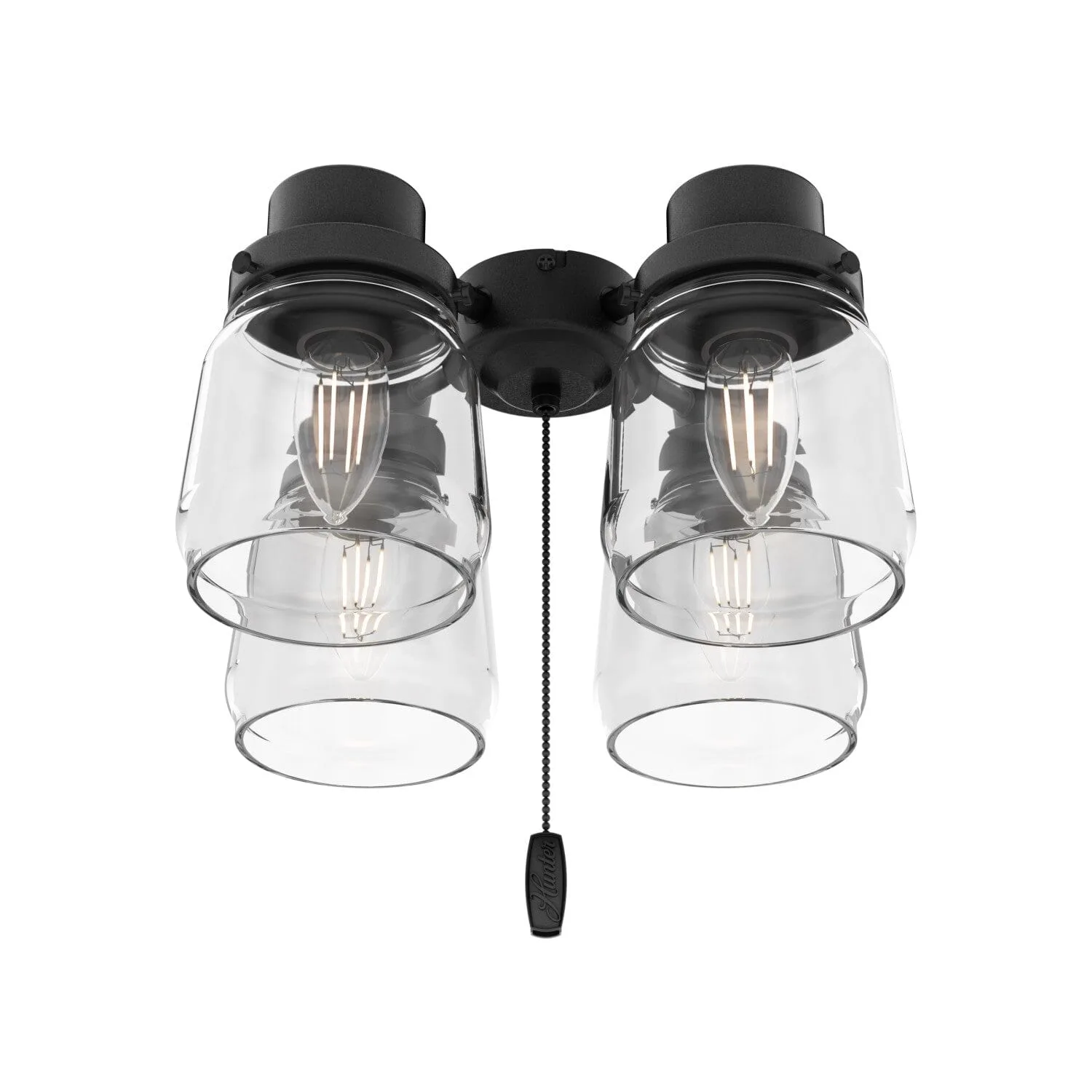 Hunter Original Four Light Fitter in Matte Black