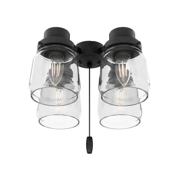 Add light to your evenings on the patio by adding an accessory light kit to your Hunter Original ceiling fan. Designed to complement the style and fit the Original fan, this accessory light fixture completes the look of your fan and outdoor space's needs. This light kit is designed exclusively for Hunter Original® fans and is not compatible with other Hunter ceiling fan models. Matte Black finish
