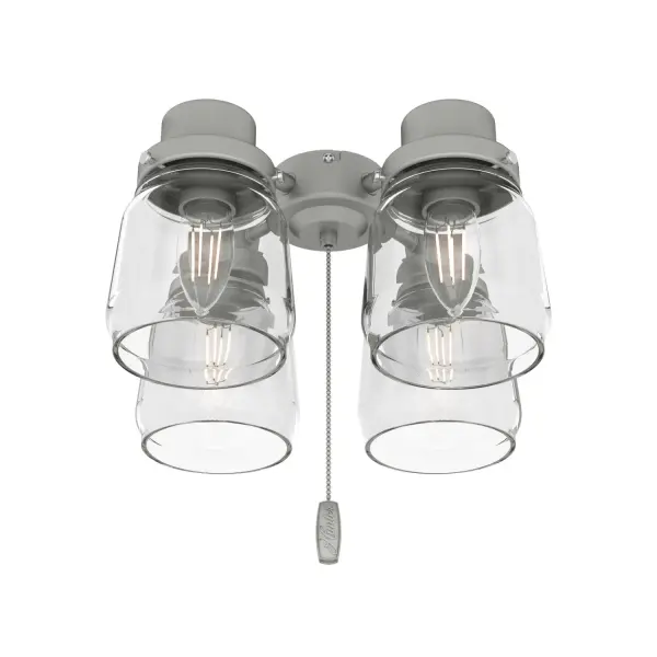 Add light to your evenings on the patio by adding an accessory light kit to your Hunter Original ceiling fan. Designed to complement the style and fit the Original fan, this accessory light fixture completes the look of your fan and outdoor space's needs. This light kit is designed exclusively for Hunter Original® fans and is not compatible with other Hunter ceiling fan models. Matte Silver finish