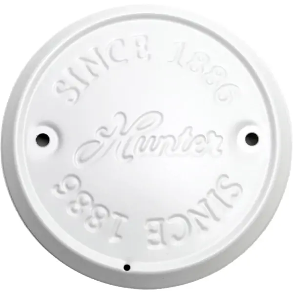 A Light Cap with a Fresh White finish is a must have for your fan if you prefer it to not have a light kit or globe attached. This decorative piece covers the globe bowl wiring at the bottom of the fan's light components and comes in multiple finishes to match your fan. It keeps the dust out and keep the fan looking finshed and sleek. Works with Hunter and Casablanca fans, not including Hunter Original® fan Fresh White Gives you the ability to remove the light kit from your fan if its not your primary light source.