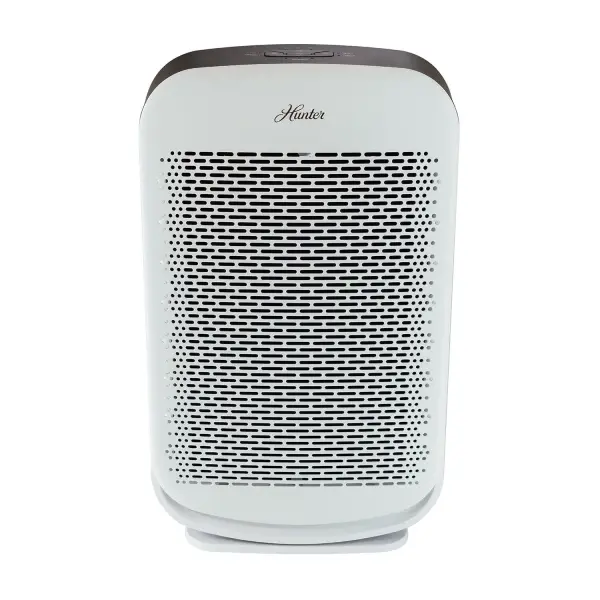 Available in two finishes, the Hunter HP700 Medium Console Air Purifier will keep the air in your home clean without compromising on style. This console air purifier can clean the air in a 315 sq. ft. space over 60 times each day. Features True HEPA filtration and EcoSilver® pre-filter for allergy and asthma relief. Features Silver nanoparticles in the EcoSilver® pre-filter prevent the growth of microorganisms on the filter, including bacteria and viruses Coconut carbon in the pre-filter neutralizes harmful VOCs (volatile organic compounds) and household odors from cooking, cleaning, smoking and pets True HEPA filter removes up to 99.97% of airborne particles as small as 0.3 microns including smoke, dust, pollen, pet hair and dander, mold spores and dust mite debris Ability to clean the air in a 315 sq. ft. room over 31 times each day ENERGY STAR rated for lower energy consumption Manual control panel 3 fan speeds so you get the cleaning power you want when you want it Sleep mode with whisper quiet operation for uninterrupted sleep Timer with 2, 4 and 8-hour intervals Filter replacement indicator to remind you when it's time to change the filters Specs Recommended Room Size 315 Sq. Ft. CADR Ratings Smoke: 203, Dust: 240, Pollen: 268 Sound Level 33-52 dB(A) ENERGY STAR Certified YES Product Dimensions 13-2/5 x 7-1/2 x 25-7/10 inches Product Weight 13.9 pounds HEPA Filter Replacement Change every 6-12 months, or more often depending on air quality & environmental factors Pre-Filter Replacement Change every 3 months, or more often depending on air quality & environmental factors Warranty 5-year limited View Comparison Chart ▸ User Manual User Manual in English Parts Filter Value Pack H-HF700-VP EcoSilver® Pre-Filter H-PF700 - alternate view