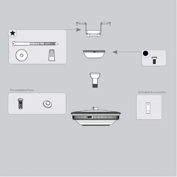 Hanging System-Trilobe-Brushed Nickel-Outdoor - K006502W02