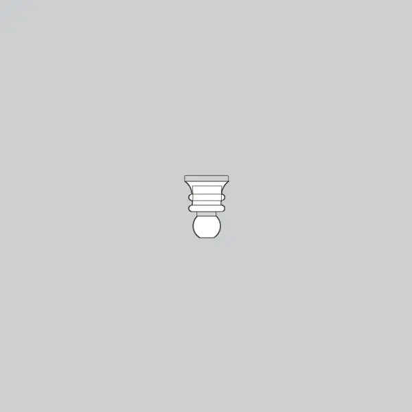 Finial Cap and Grommet-Fresh White - K051101826