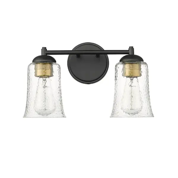 A sleek vanity light fixture featuring a contemporary matte black finish that adds modern sophistication to bathroom spaces. Perfect for updating traditional vanity areas with clean, minimalist styling.