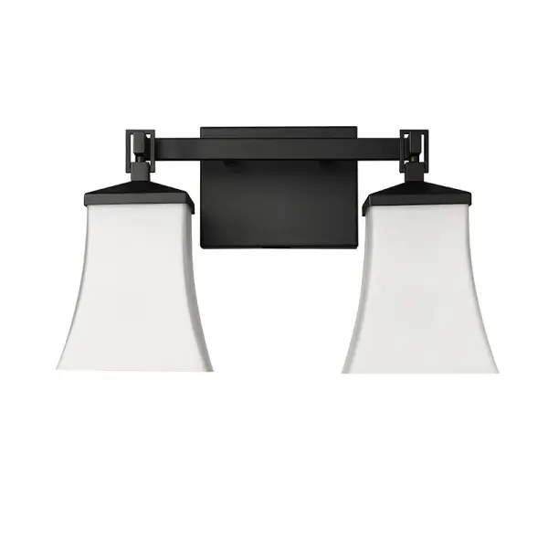 The 10202 vanity light brings sleek contemporary style to bathroom spaces with its matte black finish. Perfect for modern and industrial-inspired interiors seeking clean, sophisticated lighting.
