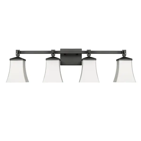 A contemporary vanity light featuring a sophisticated matte black finish that adds modern elegance to any bathroom. Perfect for creating clean, minimalist aesthetics while providing essential task lighting.
