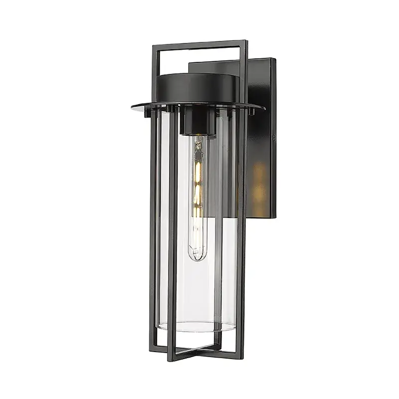 Durable Outdoor Wall Sconce with Modern Black Finish