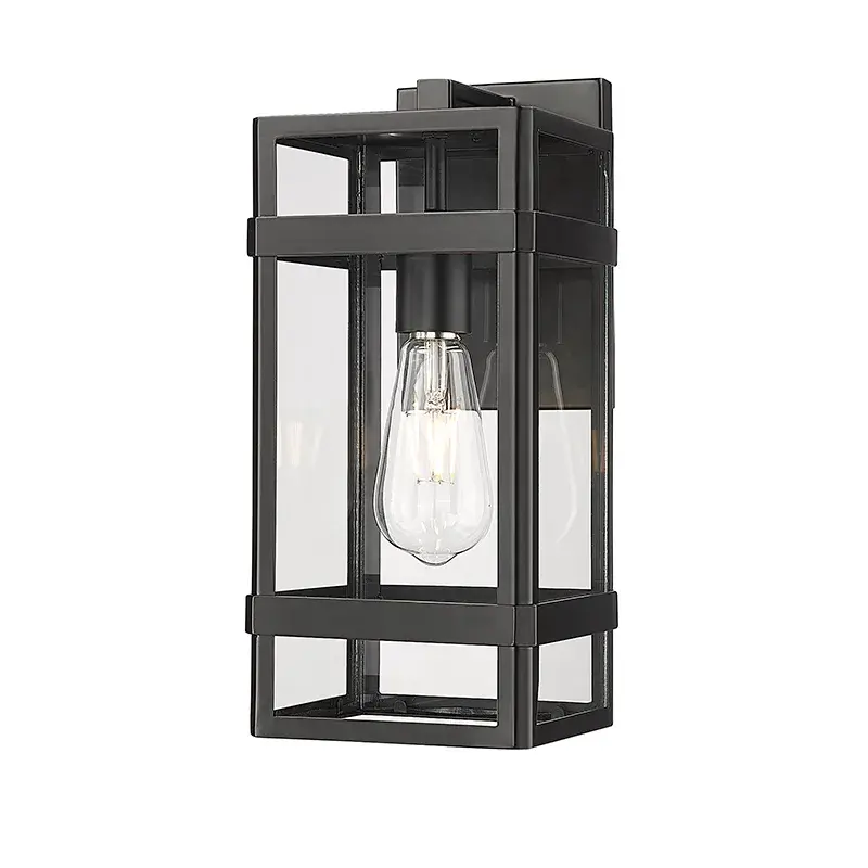 Durable Outdoor Wall Sconce with Modern Black Finish