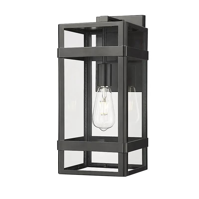 Durable Outdoor Wall Sconce with Modern Black Finish