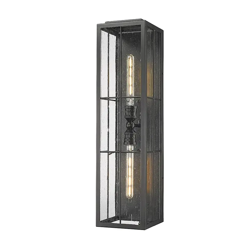 Durable Outdoor Wall Sconce with Modern Black Finish
