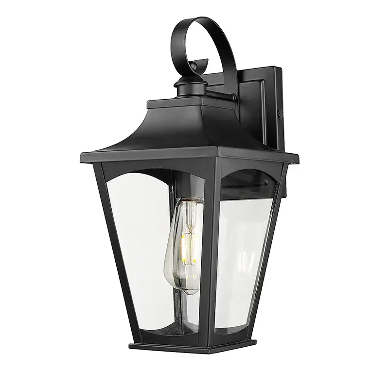 Durable Outdoor Wall Sconce with Modern Black Finish