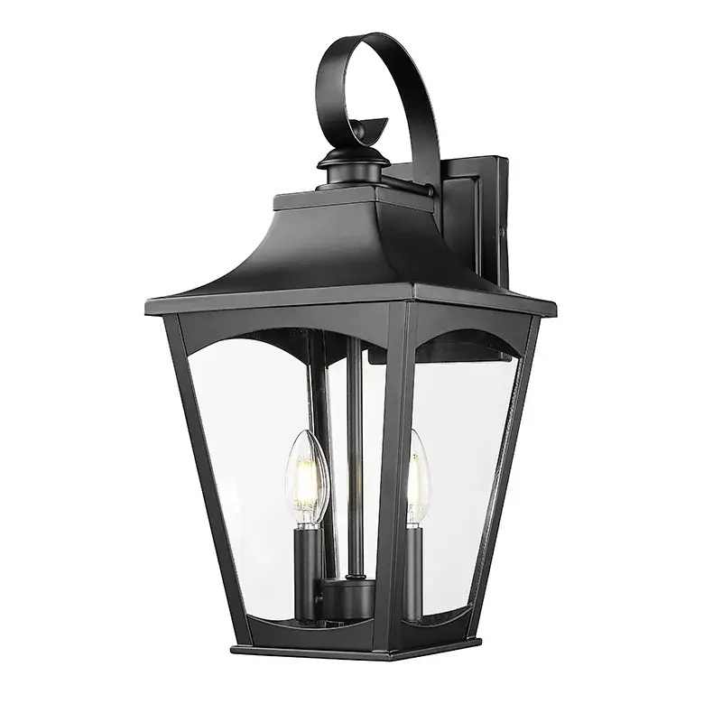 Durable Outdoor Wall Sconce with Weather-Resistant Black Finish