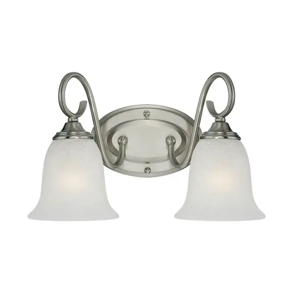 The 1182 vanity light in brushed nickel offers timeless style and reliable illumination for bathroom spaces. Its transitional design complements both traditional and contemporary decor.